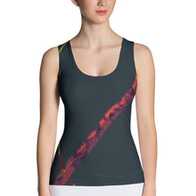 Load image into Gallery viewer, Women’s Tank Top with original Caawazi print, logo on back, beautiful abstract

